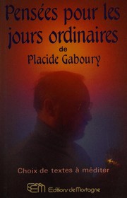 Cover of: Pensées pour les jours ordinaires