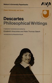 Cover of: Philosophical writings by René Descartes