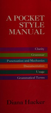 Cover of: A pocket style manual