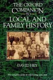 Cover of: The Oxford companion to local and family history