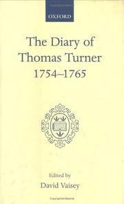 The diary of Thomas Turner 1754-1765