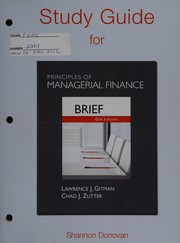 Cover of: Study Guide for Prinicples of Managerial Finance, Brief