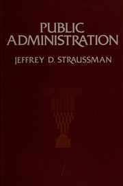 Cover of: Public administration