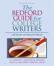 Cover of: The Bedford Guide for College Writers with Reader and Research Manual