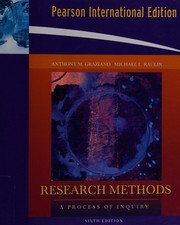 Cover of: Research methods by Anthony M. Graziano