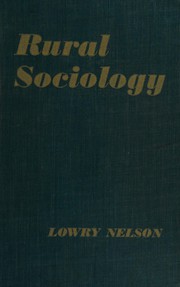 Cover of: Rural sociology.