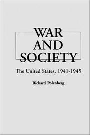 Cover of: War and society: the United States, 1941-1945