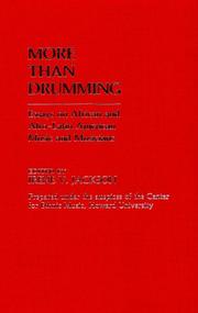 Cover of: More than drumming: essays on African and Afro-Latin music and musicians