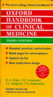 Cover of: Oxford handbook of clinical medicine by R.A. Hope ... [et al.].