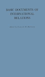 Cover of: Basic documents of international relations