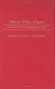 Cover of: Women writers of Spain: an annotated bio-bibliographical guide