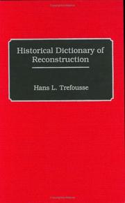 Cover of: Historical dictionary of Reconstruction