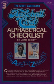 Cover of: Alphabetical Baseball Card Checklist No.3 (Alphabetical Baseball Card Checklist)