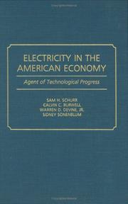 Electricity in the American economy : agent of technological progress