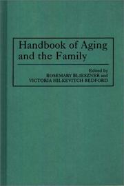 Handbook of aging and the family