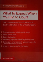 Cover of: Straightforward Guide to What to Expect When You Go to Court
