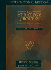 Cover of: The strategy process: concepts, contexts, and cases