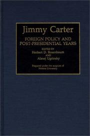 Cover of: Jimmy Carter: foreign policy and post-presidential years