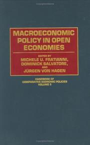 Macroeconomic policy in open economies