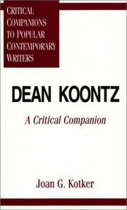 Cover of: Dean Koontz by Joan G. Kotker