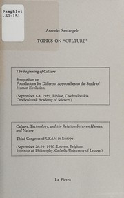 Cover of: Topics on "Culture"
