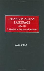 Cover of: Shakespearean Language: A Guide for Actors and Students