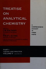 Treatise on Analytical Chemistry by Ernest B. Sandell