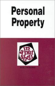 Cover of: Personal property in a nutshell