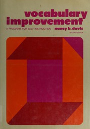 Cover of: Vocabulary improvement: a program for self-instruction