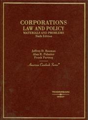 Cover of: Corporations Law and Policy: Materials and Problems (American Casebook Series)