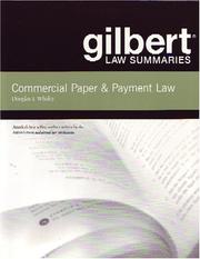 Cover of: Gilbert Law Summaries: Commercial Paper & Payment Law 16th Edition