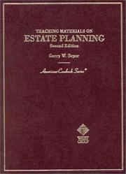 Teaching materials on estate planning by Gerry W. Beyer