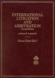 Cover of: International litigation and arbitration