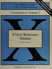 Cover of: XView Reference Manual