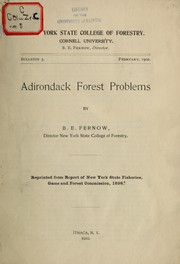 Cover of: Adirondack forest problems by B. E. Fernow
