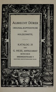 Cover of: Albrecht Dürer: Original-Kupferstiche und Holzschnitte
