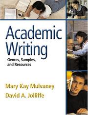 Cover of: Academic writing: genres, samples, and resources