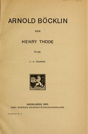 Cover of: Arnold Böcklin