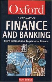 A dictionary of finance and banking