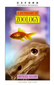 Cover of: A Dictionary of Zoology (Oxford Paperback Reference)