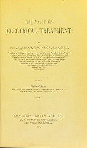 Cover of: The value of electrical treatment