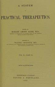 Cover of: A system of practical therapeutics