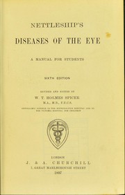 Cover of: Nettleship's diseases of the eye: a manual for students
