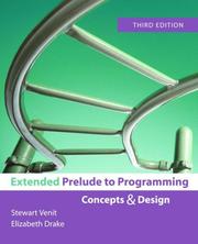 Cover of: Extended Prelude to Programming (3rd Edition) by Stewart Venit, Elizabeth Drake