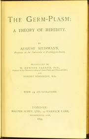 Cover of: The germ-plasm: a theory of heredity