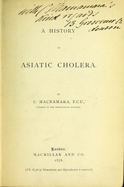 Cover of: A history of Asitic cholera