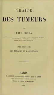 Cover of: Traité des tumeurs