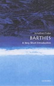 Cover of: Barthes: a very short introduction
