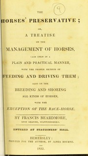 Cover of: The horses' preservative by Francis Beardmore