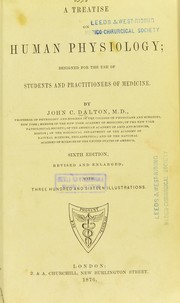 Cover of: A treatise on human physiology ...